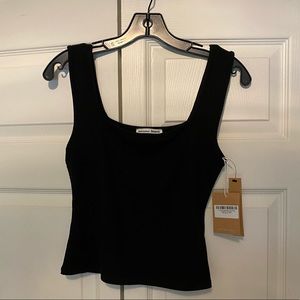 Reformation black crop tank